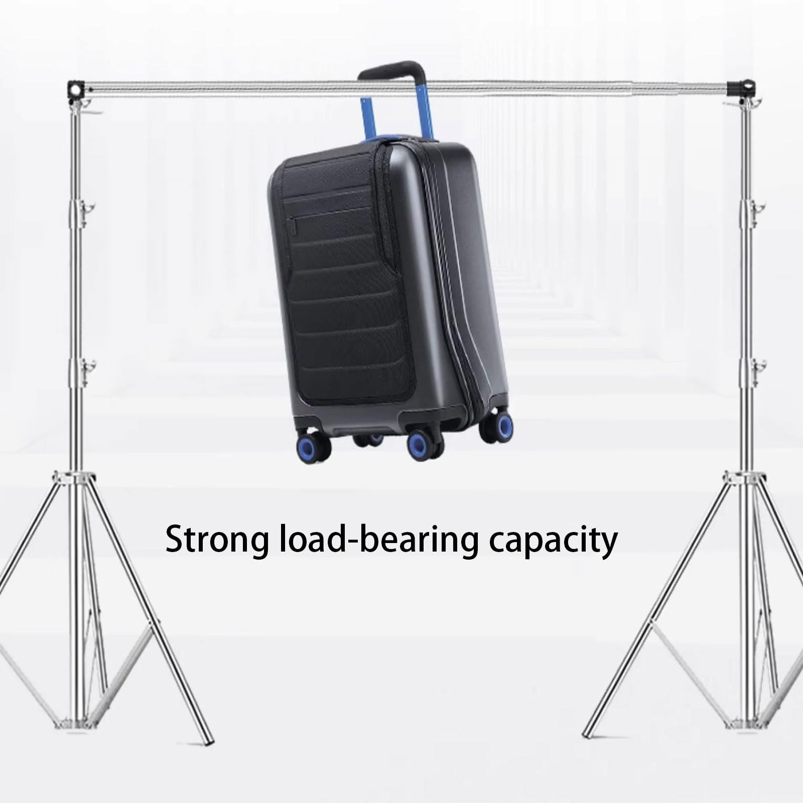 Barre de support télescopique en métal pour trépied, extension de 117 à 300 cm