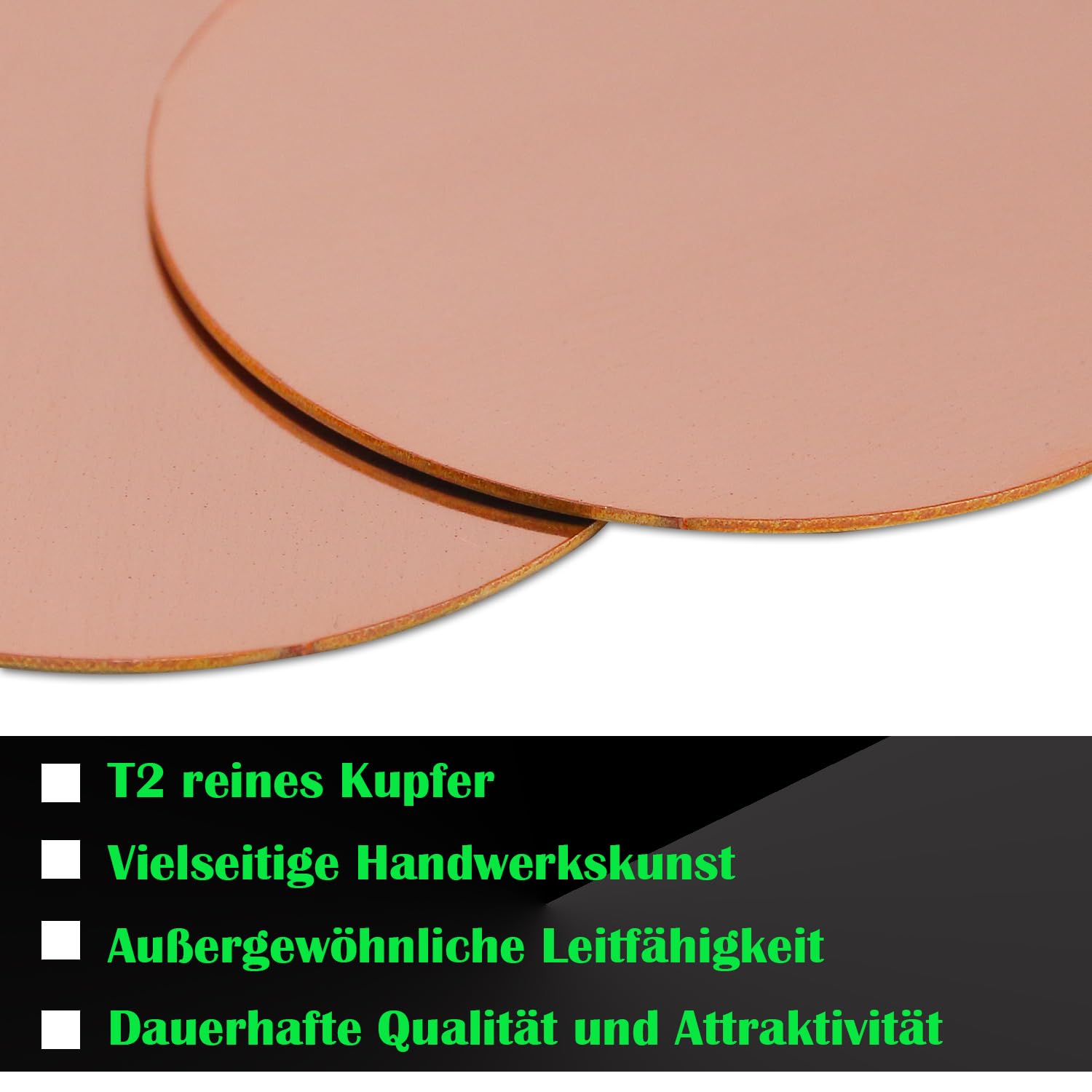 Okrągła płyta miedziana, średnica 30 mm, grubość 2 mm, blacha miedziana do rzemiosła, DIY, biżuterii, elektryki, naprawy, przemysłu (10 sztuk)