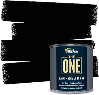 THE ONE All-In-One Paint & Primer - Black Matte, 33.8 Fl Oz/1 Liter | 1 ...