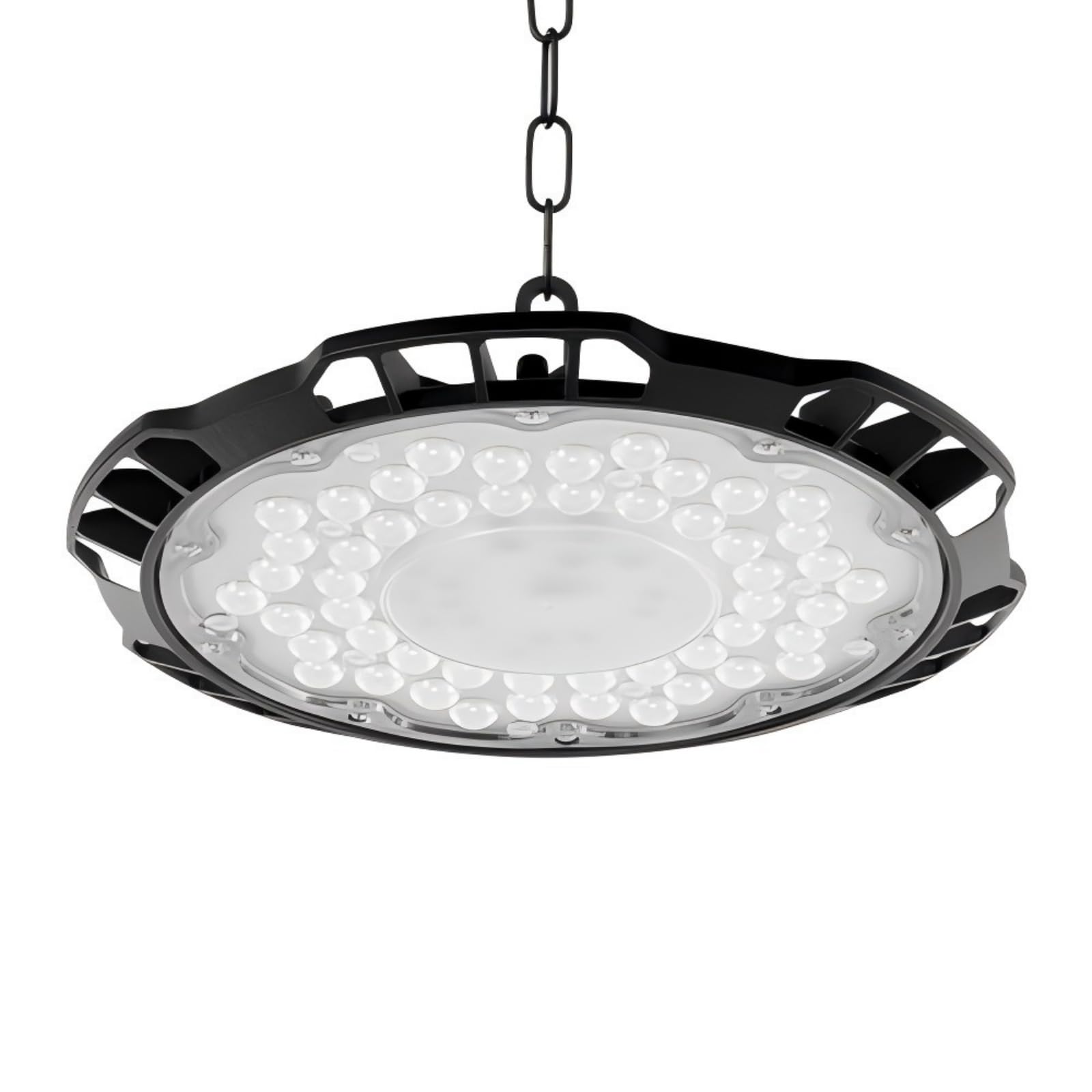 6PCS 300W LED UFO High Bay Light, 30000lm LED Warehouse Lighting, 6500K Commercial Bay Lighting for Factory Workshop Gym Warehouse, IP65 Waterproof Industrial UFO Lamp with Hook, chain, Safety Rope