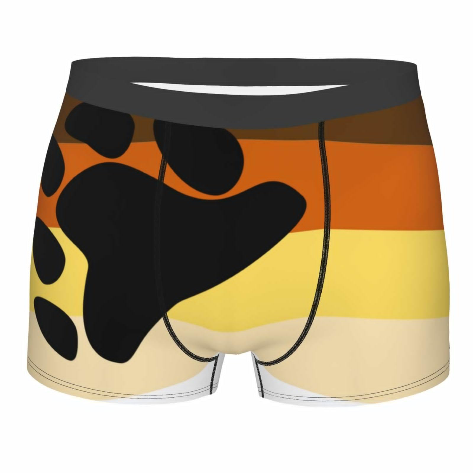 Melbrakin Men's Bear Flag Underwear Breathable Boxer Briefs Stretch Trunks
