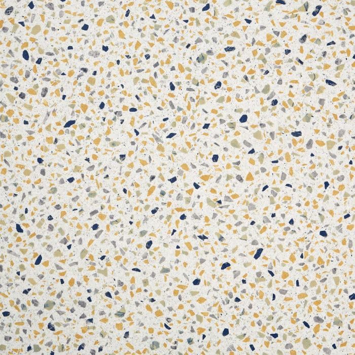Terrazzo Effect Sheet Vinyl Flooring Cushioned Lino for Kitchens and Bathrooms with Yellow & Blue Chippings 2m 3m Width 2m to 7m Length (Blue Granite, 4m x 2m)