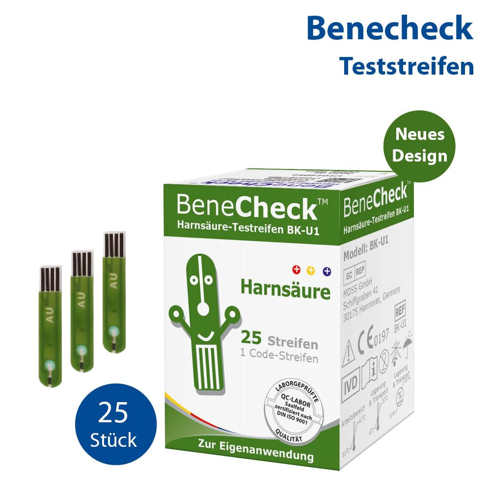 BeneCheck Harnsäure Teststreifen BK-U1, 25 pzas Tiras de prueba