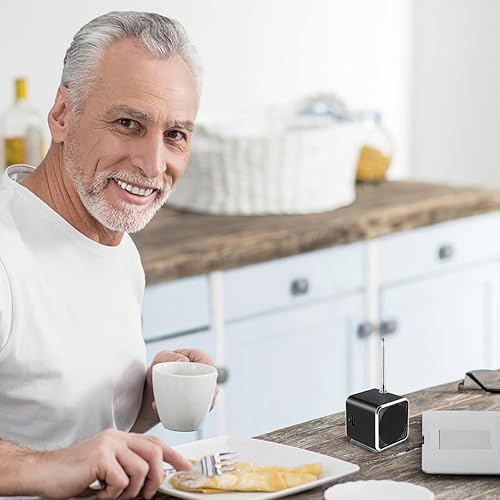 Miniatura 4 de Reproductor de música USB: mini altavoz reproductor de música digital MP3, soporte de disco micro USB, con pantalla LED para viajes al aire libre y