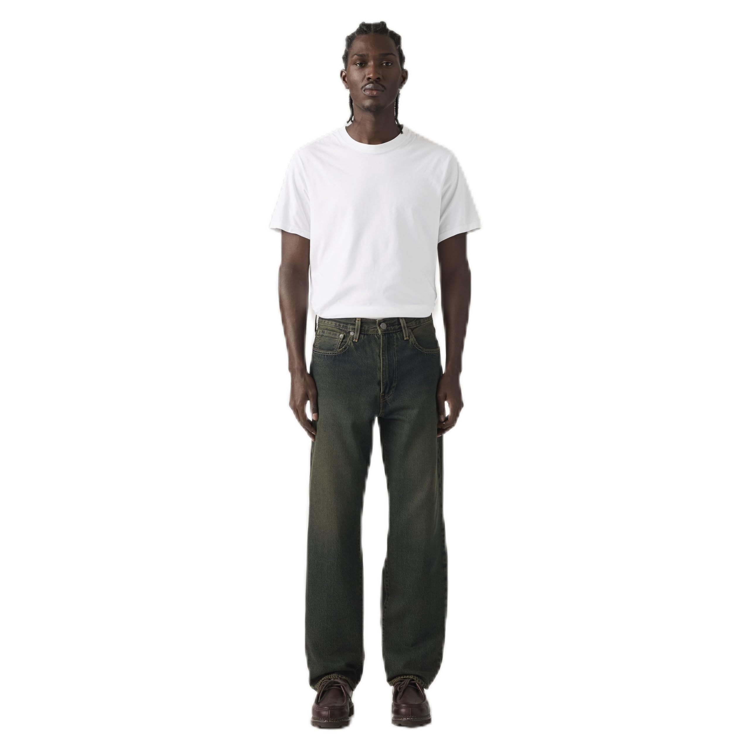 Levi's Men's Until Its Dust Over Dye - Green Jeans 568 In Cotton, Straight Fit, Green (Until Its Dust Od Pa), W32/L30