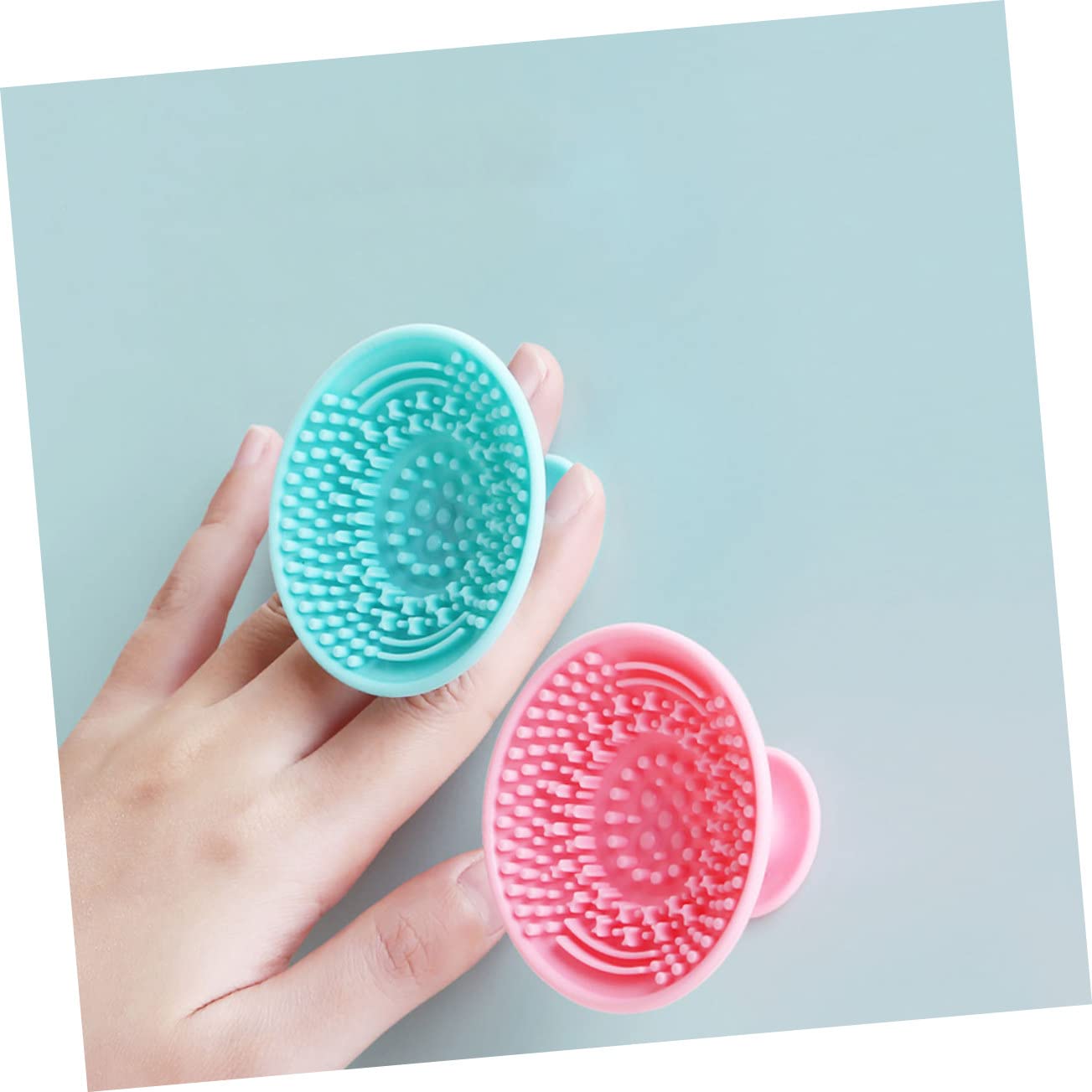 MAGICLULU 4 Set Di Pennelli Per Il Trucco Ergonomici Pulisci Pennelli in Silicone Tappetino Per Pennelli Cosmetici Design Salvaspazio 6 Pezzi * 4
