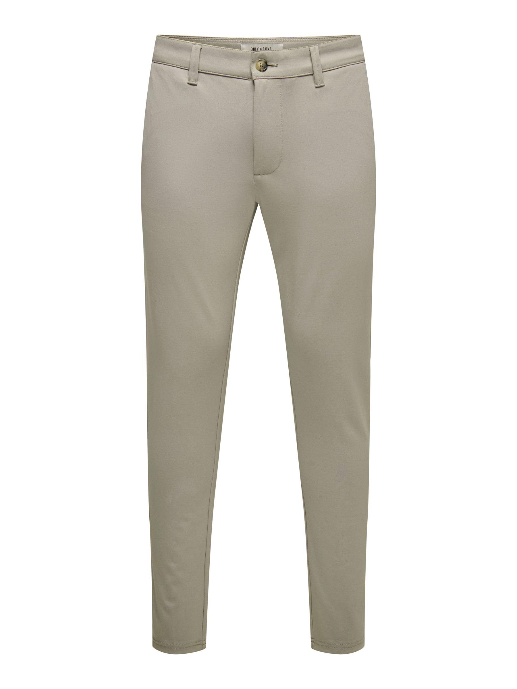 ONLY & SONS ONSMARK Male Chino Trousers, Khaki (Vintage Khaki), 31 W/34 L