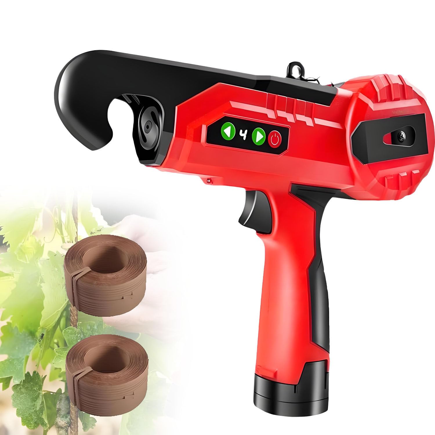 Herramienta Profesional para Atar viñas, con Ajuste de Cuatro velocidades: Atado automático de Ramas, diámetro de Atado de 25 mm, para Uvas, frambuesas y Tomates. 220V