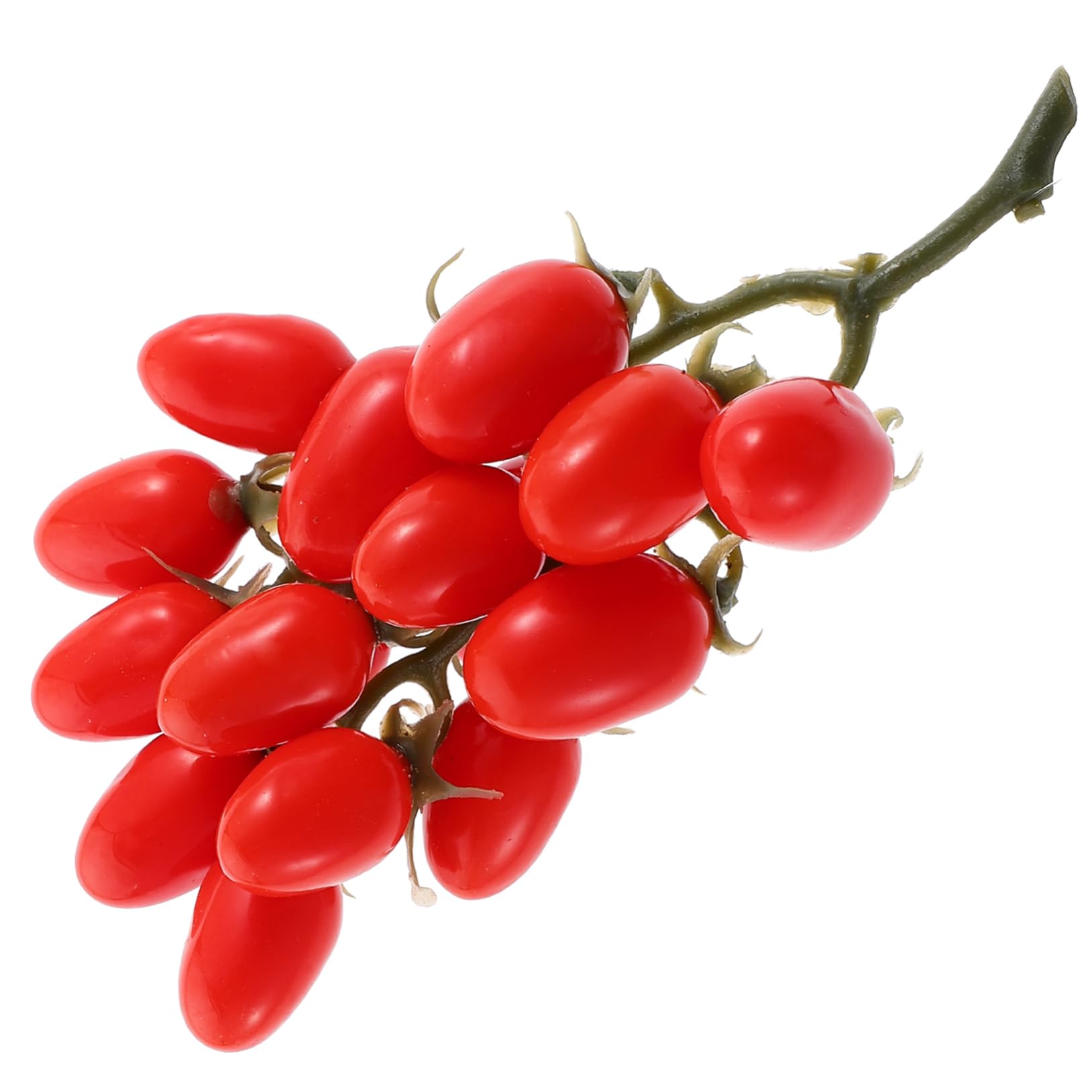 MAGICLULU 4 Pièces Accessoires De Tomates Cerises Fausses Tomates Cerises Ornent Accessoire Photo De Fruits Faux Fruits Tomate Artificielle Fausses Tomates pour La Déco Plastique