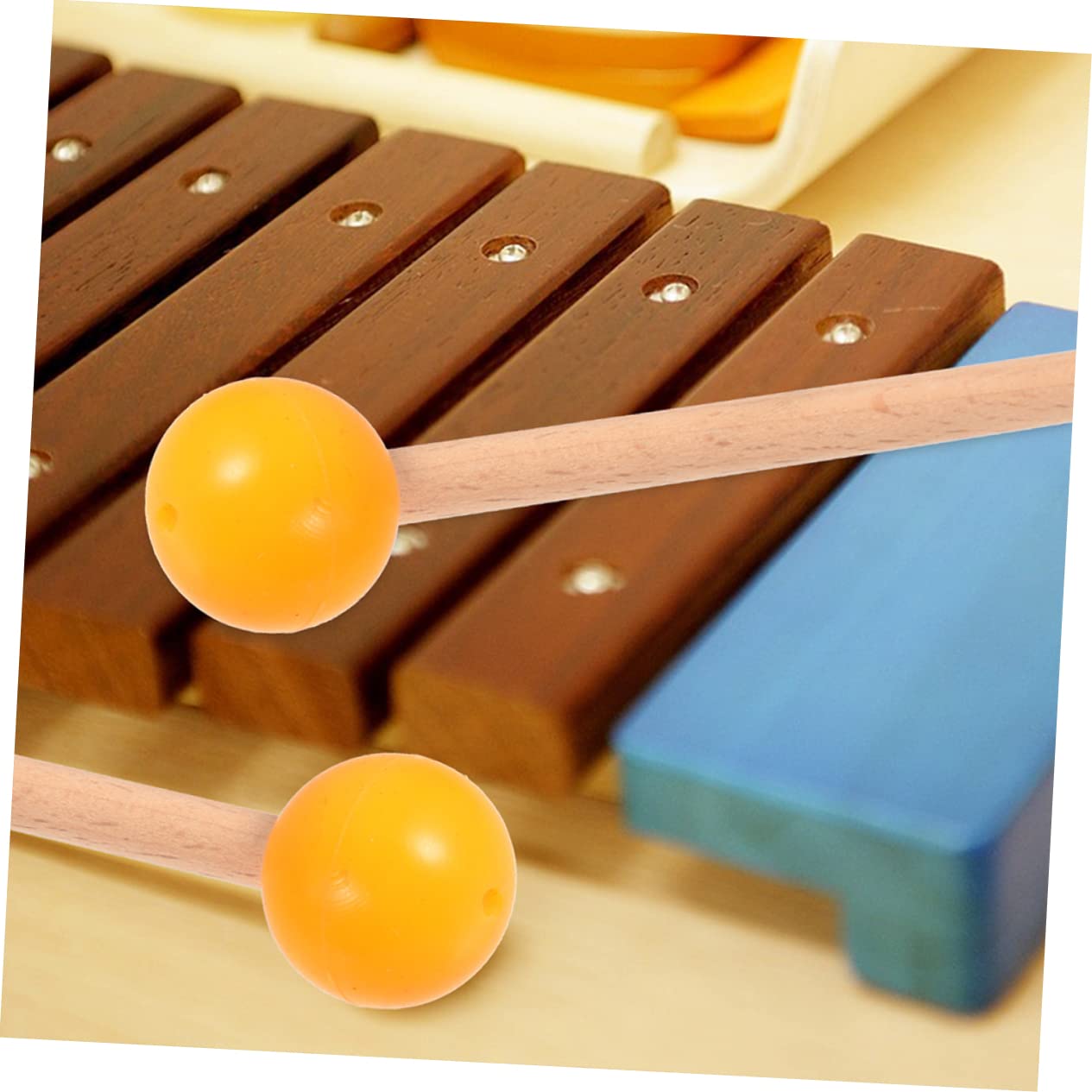 ibasenice 8pares Mallets De Percusión Para Tongue Drum y Marimba De Accesorios Para Práctica De Instrumentos De Percusión
