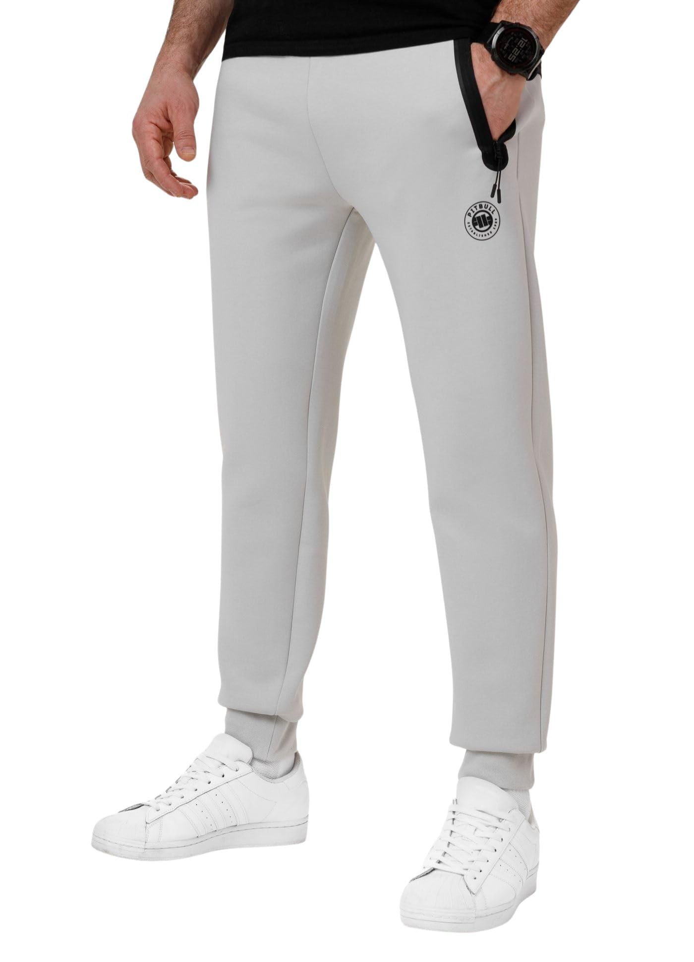 PITBULL - Męskie spodnie dresowe Dogwood, spodnie treningowe, kontrastujące detale, dres treningowy, bawełna, spodnie dresowe męskie, wygodne spodnie dresowe