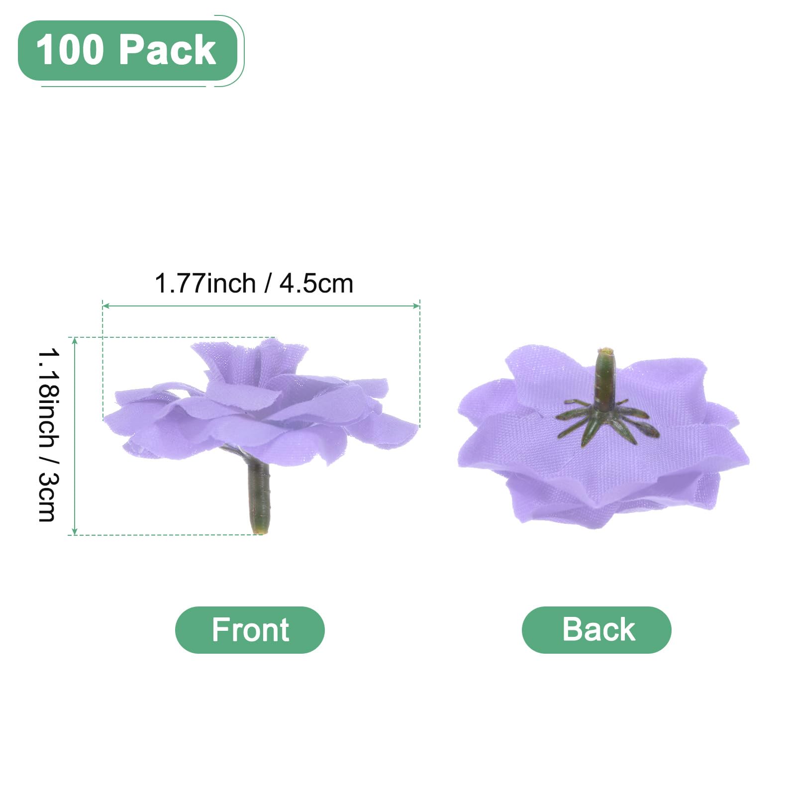 M METERXITY 100-Pack Artificial Roses Heads, Silk Faux Rose Head for Wedding/Bouquet/Flower Wall/DIY Crafts/Party Decoration - Image 3