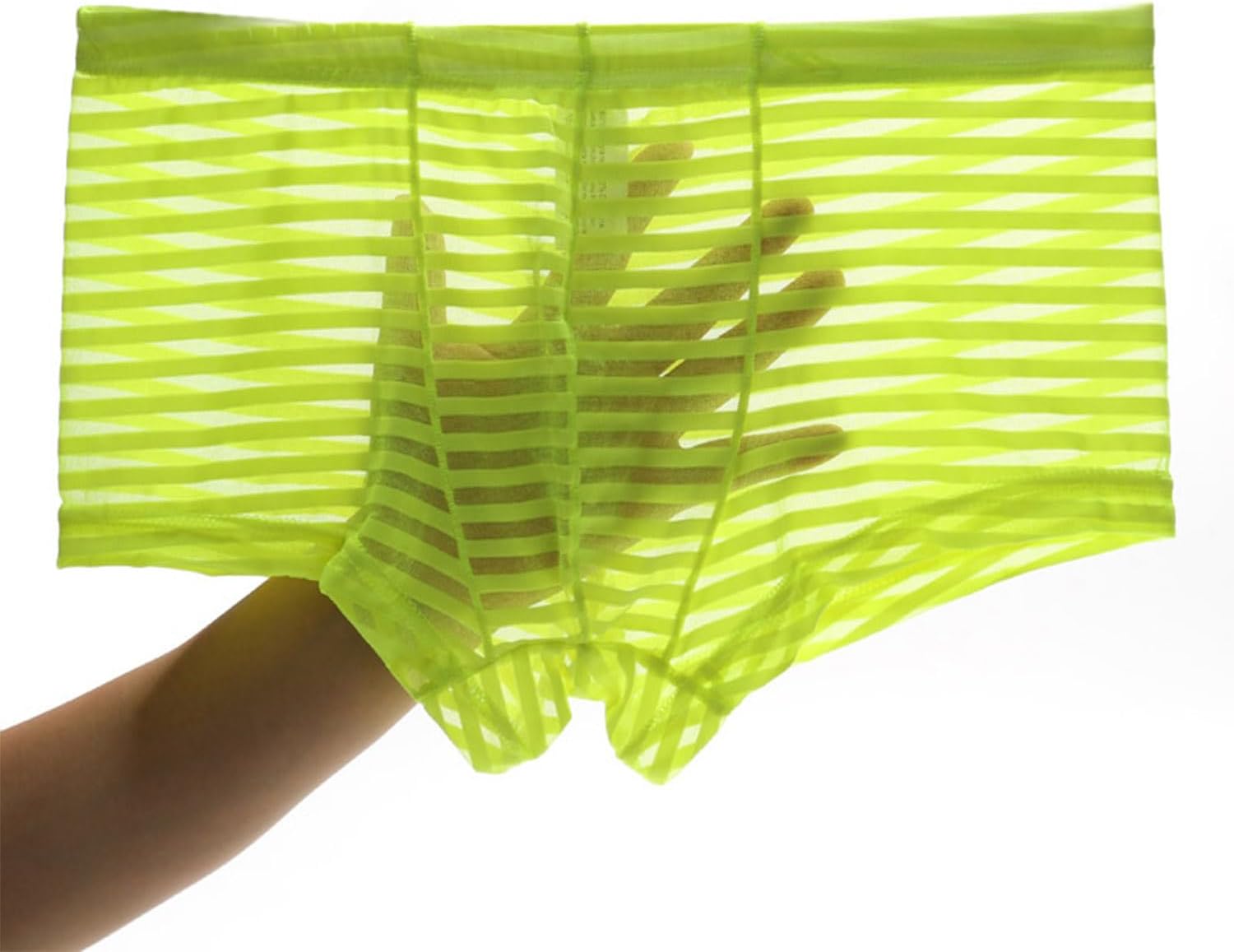 Ice Silk Sexy Mesh Full Transparent Boxer Briefs, Men's Thin Transparent Underwear, Mid Waist Mesh Sexy Boxer