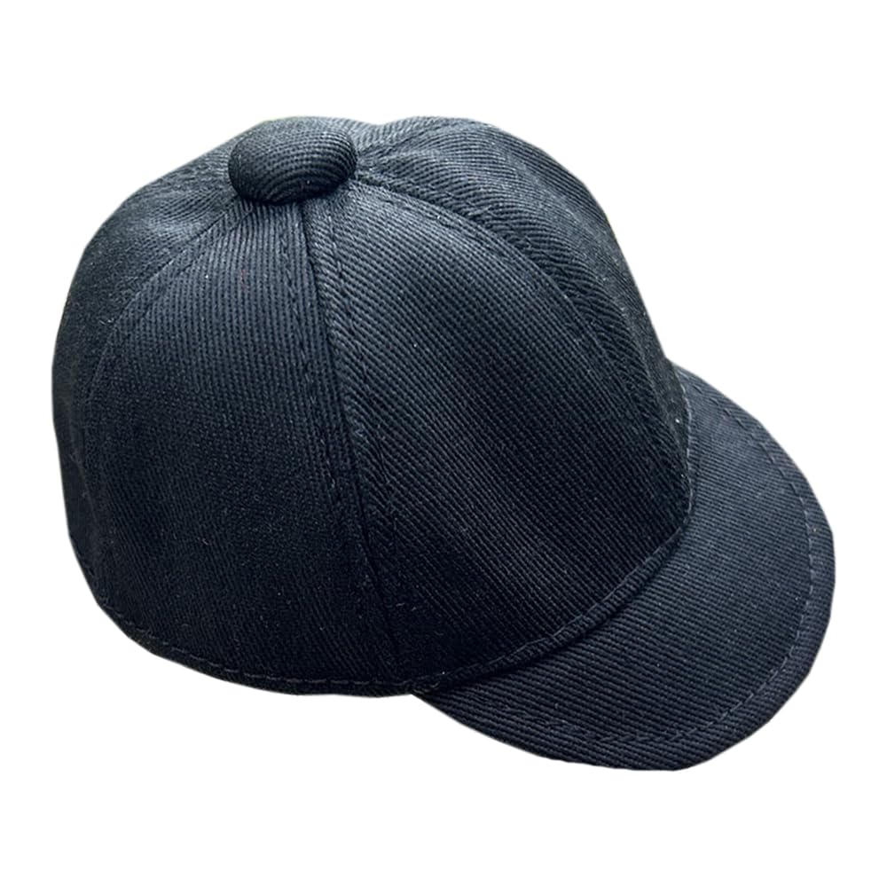 niannyyhouse Plush Doll Baseball Cap Clothes, for 10cm-15cm Plush Dolls, Dress Up Accessory (Black)