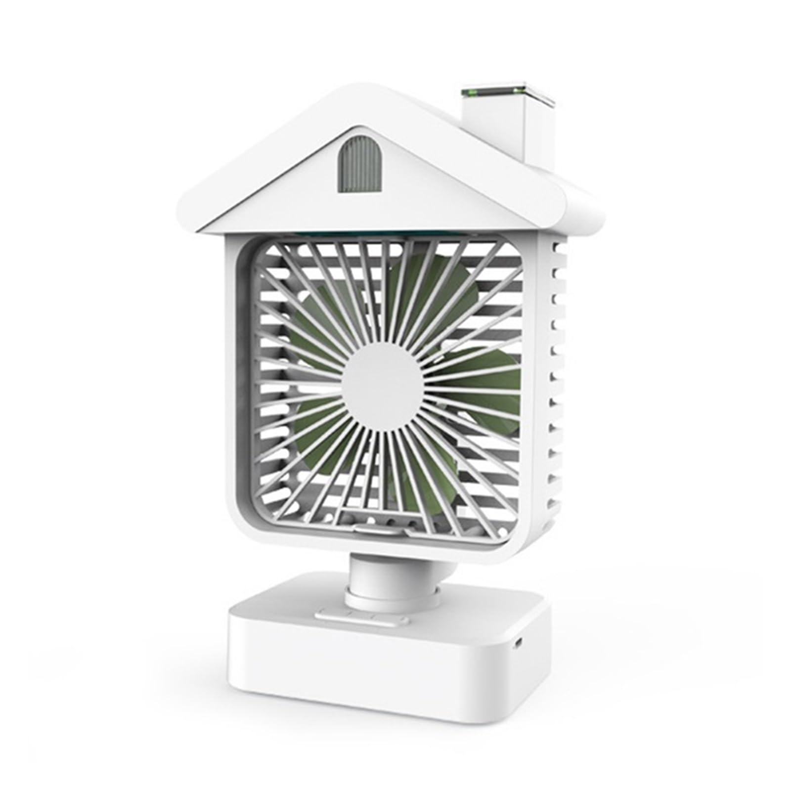 Wentylator Natryskowy Z Nawilżaczem Przenośny Chłodnica Powietrza Nawilżacz Możliwością Ładowania USB Biurkowy Do Letniego Sprzętu AGD Silny Wiatr(White)