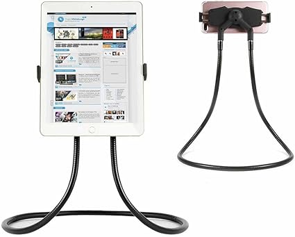 Amazon Haikau 高度な怠け者のスマホ タブレットスタンド フレキシブルアームスタンド 首に巻きスタンド ハンズフリー 自由調節 ブラケット360度回転可能 複数のスマホとタブレット対応 Advanced Lazy Phone Tablet Stand ブラック 携帯電話 スマートフォン