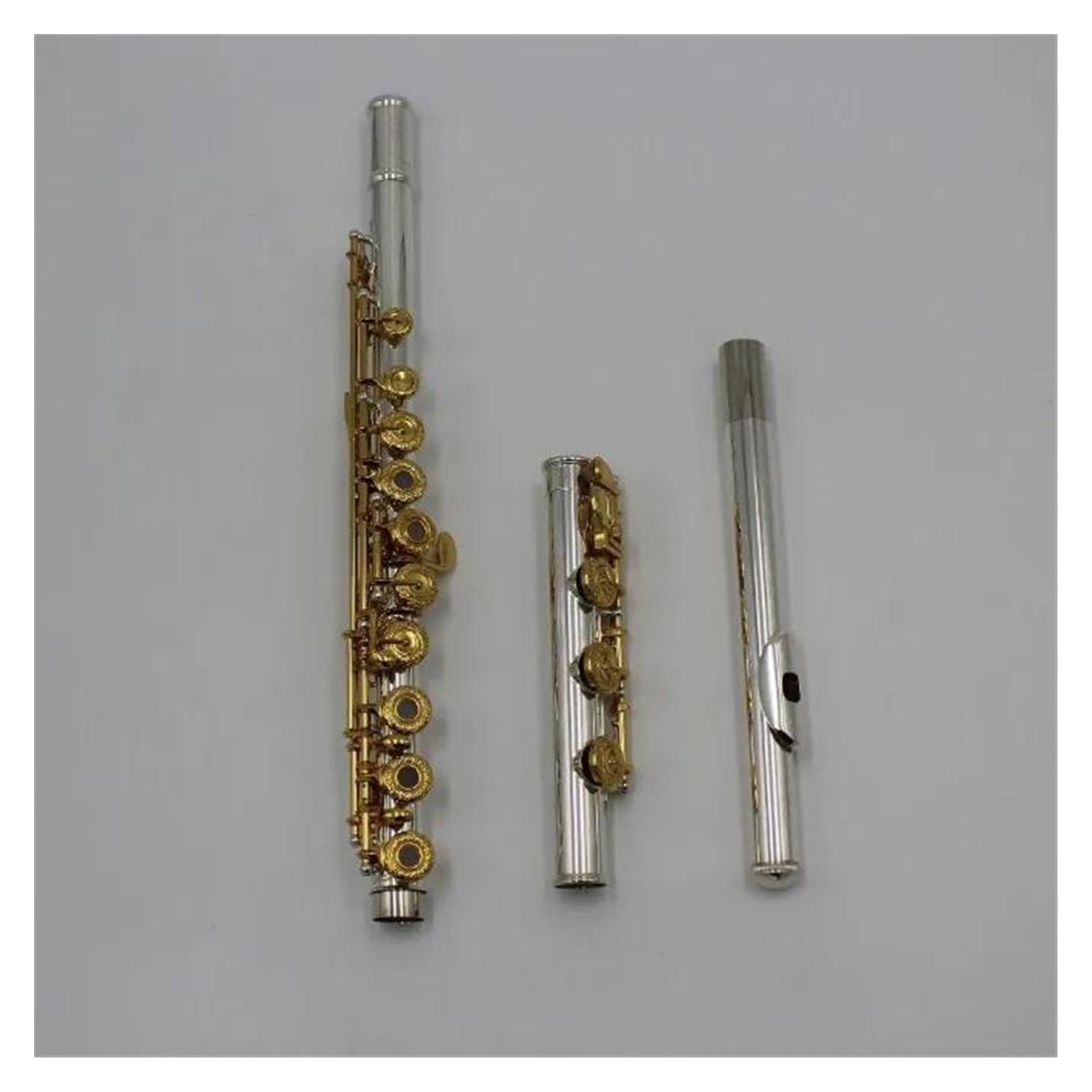 Professionale Flauto Traverso Flauto A Chiave C Placcato Argento Con Piede B A 17 Fori Sfalsati Con Chiavi Francesi Placcate In Oro