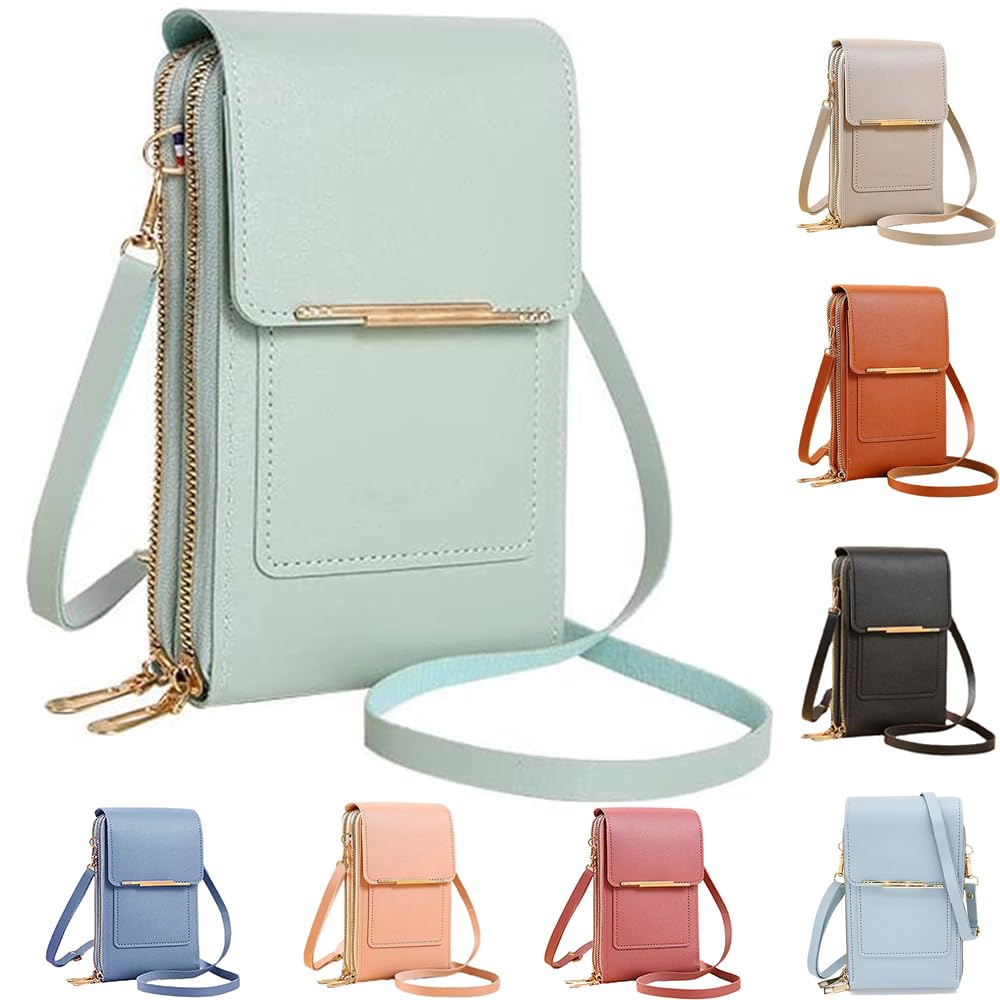 Anti-Theft Leather Bag,Small Crossbody Cell Phone Purse Wallet for Women,RFID Block Phone Purse Crossbody with Shoulder Strap