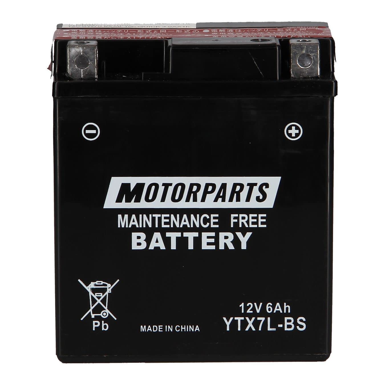 BATTERIA MOTORPARTS MINARELLI YTX7L-BS 12V 6AH COMPATIBILE CON HONDA SH 150 I 150 2005 2008 SENZA MANUTENZIONE COMPLETA SPECIFICA MOTO SCOOTER