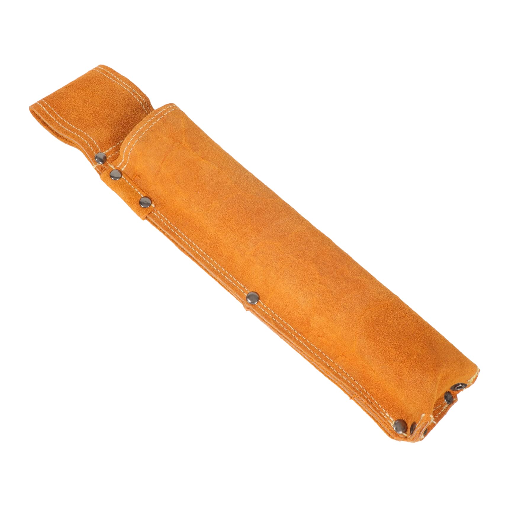 Cabilock 3 Piezas Kit de herramientas anti-escalecimiento bolsa soldadura Cintura accesorios de soldador portaelectrodos soporte de almacenamiento de electrodos Cuero Naranja