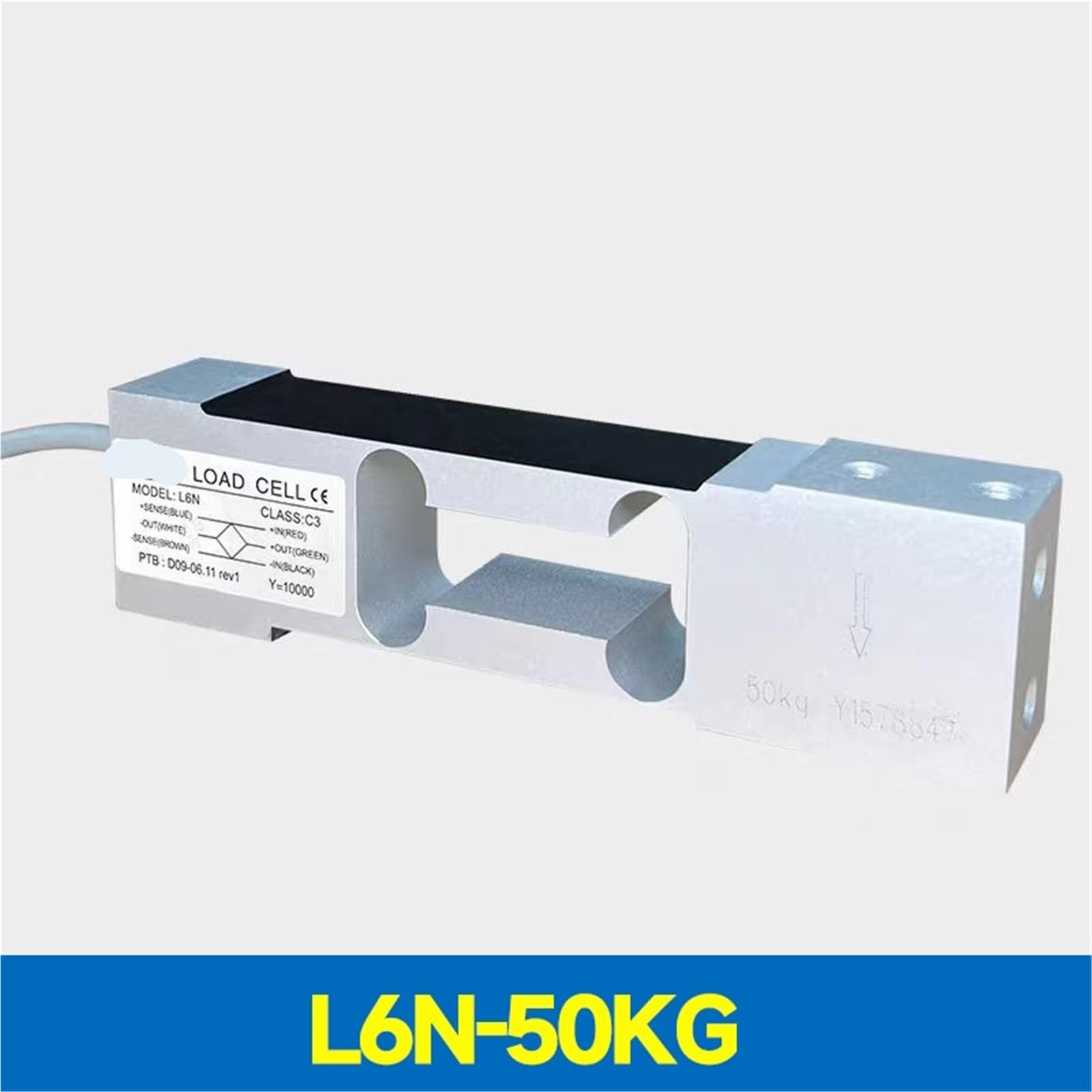 L6N bardzo precyzyjny czujnik wagowy, ogniwo wagowe o pojemności 3, 5, 8, 10, 15, 20, 30, 50, 100 kg, waga elektroniczna, waga do pakowania (50 kg)