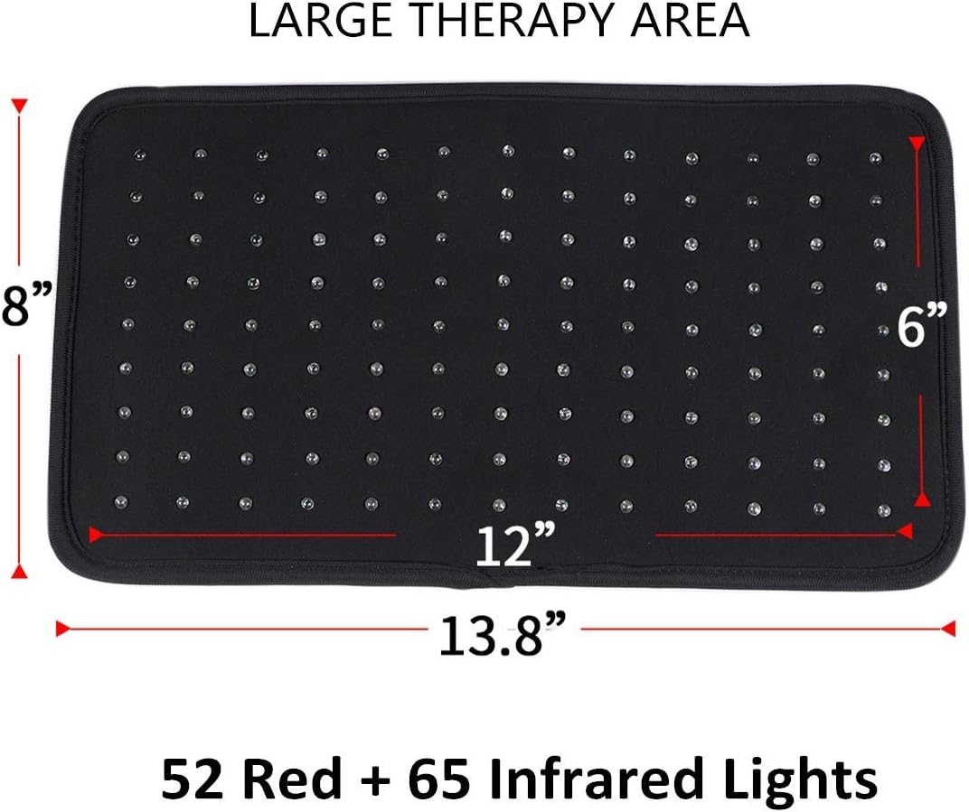 DGXINJUN Infrared Red Light Therapy Device Back Pain Relief FDA Cleared Led Pad Large Flexible Wearable Wrap Deep Penetrating Heals Therapy Pad for Shoulder Joints Muscle Benefits Home Use : Health & Household