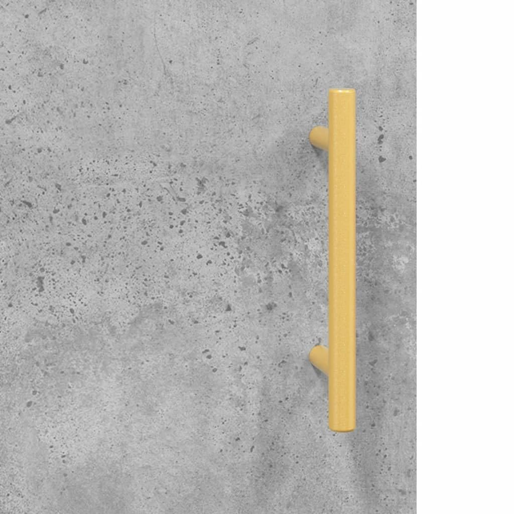 Kredens szary beton 69,5x34x90 cm drewno inżynieryjne, komoda do przechowywania sypialni, szafka z szufladami, komody z szufladami