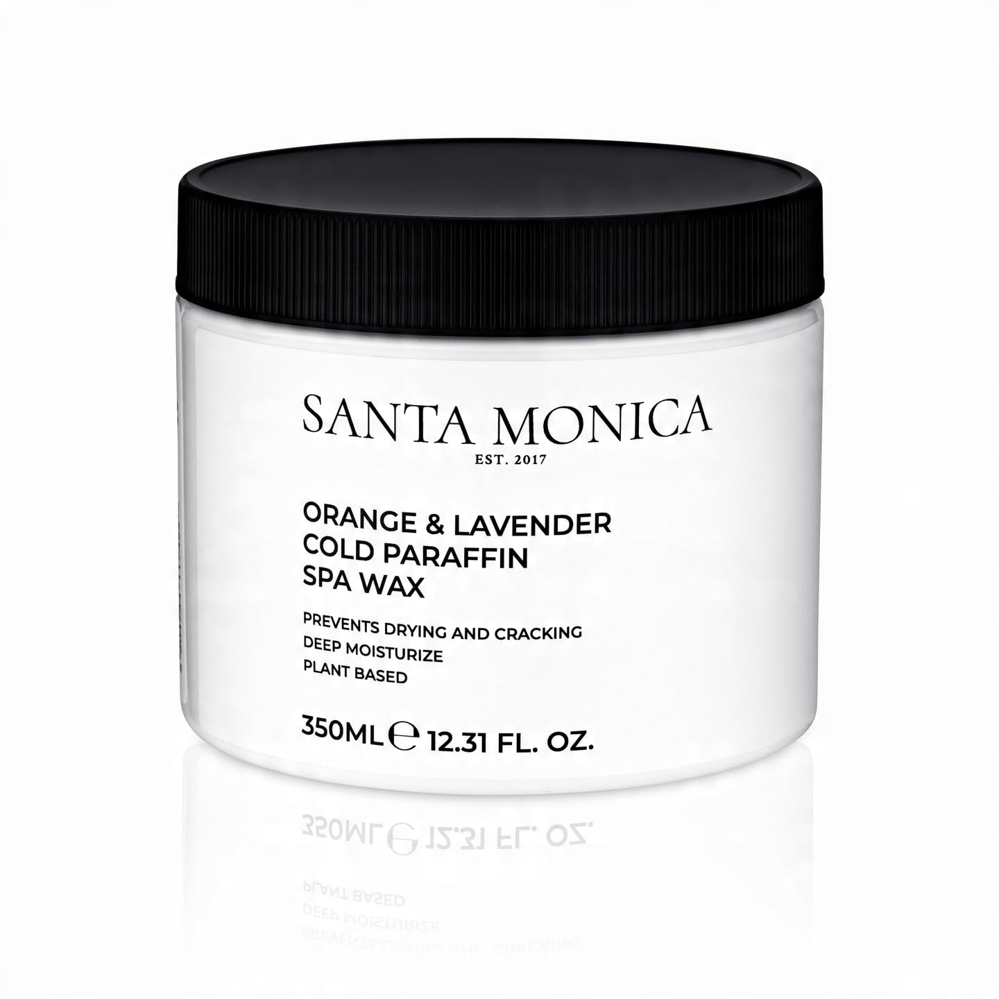 Zimna Parafina - Naturalna Maska Roślinna na Dłonie, Stopy i Ciało SANTA MONICA Cold Paraffin Spa Wax Orange& Lavender 350ml