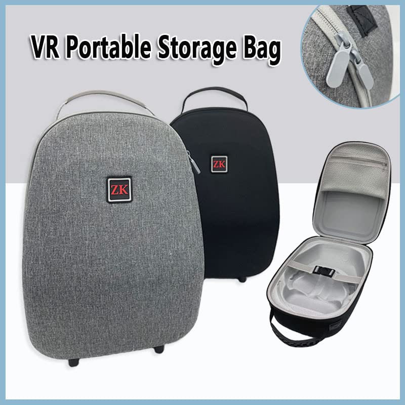 EVA Custodia rigida da viaggio proteggere Box per PS VR2, All-in-One VR Headset & Controllers Borsa di stoccaggio borsa, apertura accurata, fisso cinturino elastico (Grigio)