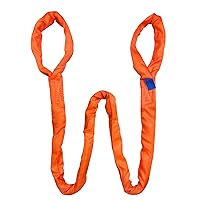 Vista 1 de Eslinga redonda doble de 26,000 libras, 13 pies, de poliéster, sin fin, para elevación de objetos pesados, eslinga de elevación de poliéster