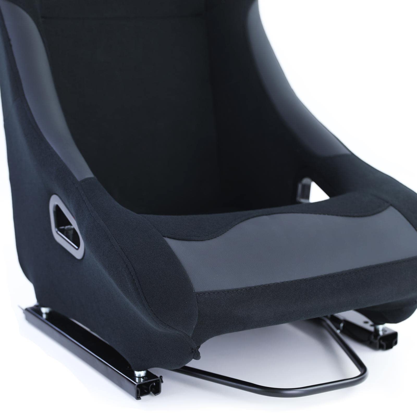 Sportsitz Vollschalensitz Schalensitz Race 1 Stoff Schwarz mit Laufschienen
