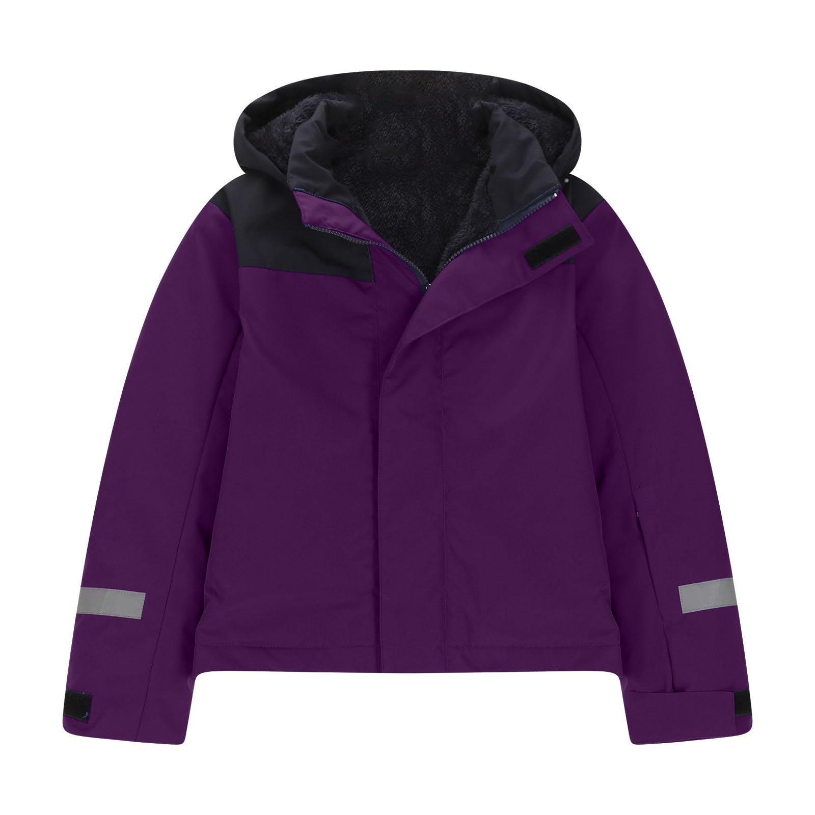 AACH 2025 Kinder Skianzug Jungen mit Kapuze Skioverall Winddichte Wasserdichte Schneeoverall Mädchen Warmer Schneeanzug Dickere Winter Daunenjacke mit Reflektierenden Streifen Skibekleidung