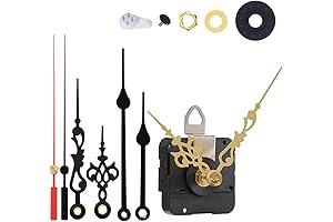 HILLHOME Non-Ticking Hands Quartz DIY Battery Operated Wall Clock Mechanism