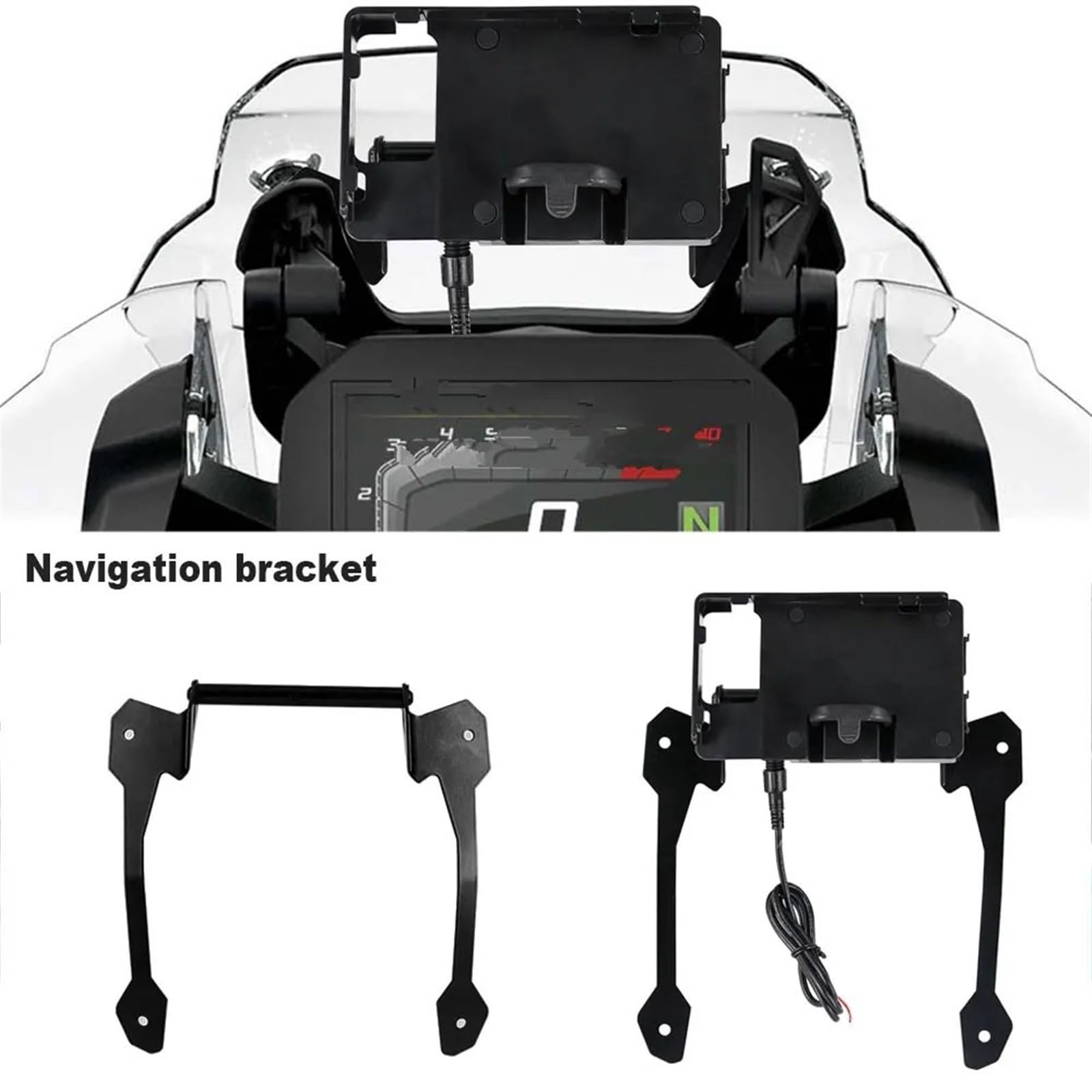 Support Téléphone Moto Pour BMW F850GS Pour Adventure F 850 ​​GS Pour ADV 2018 2019 Support Moto Support Pour Smartphone Support GPS Support Navigation Clip Téléphone Support Telephone Velo(Taille:Set