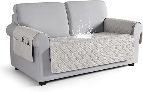 Miniatura 25 de VANSOFY Funda de Sofá, Fundas de Sofá Impermeables Lavables Forro Protector de Muebles Fundas de Asiento de Sofá Antideslizantes para Perros, Azul