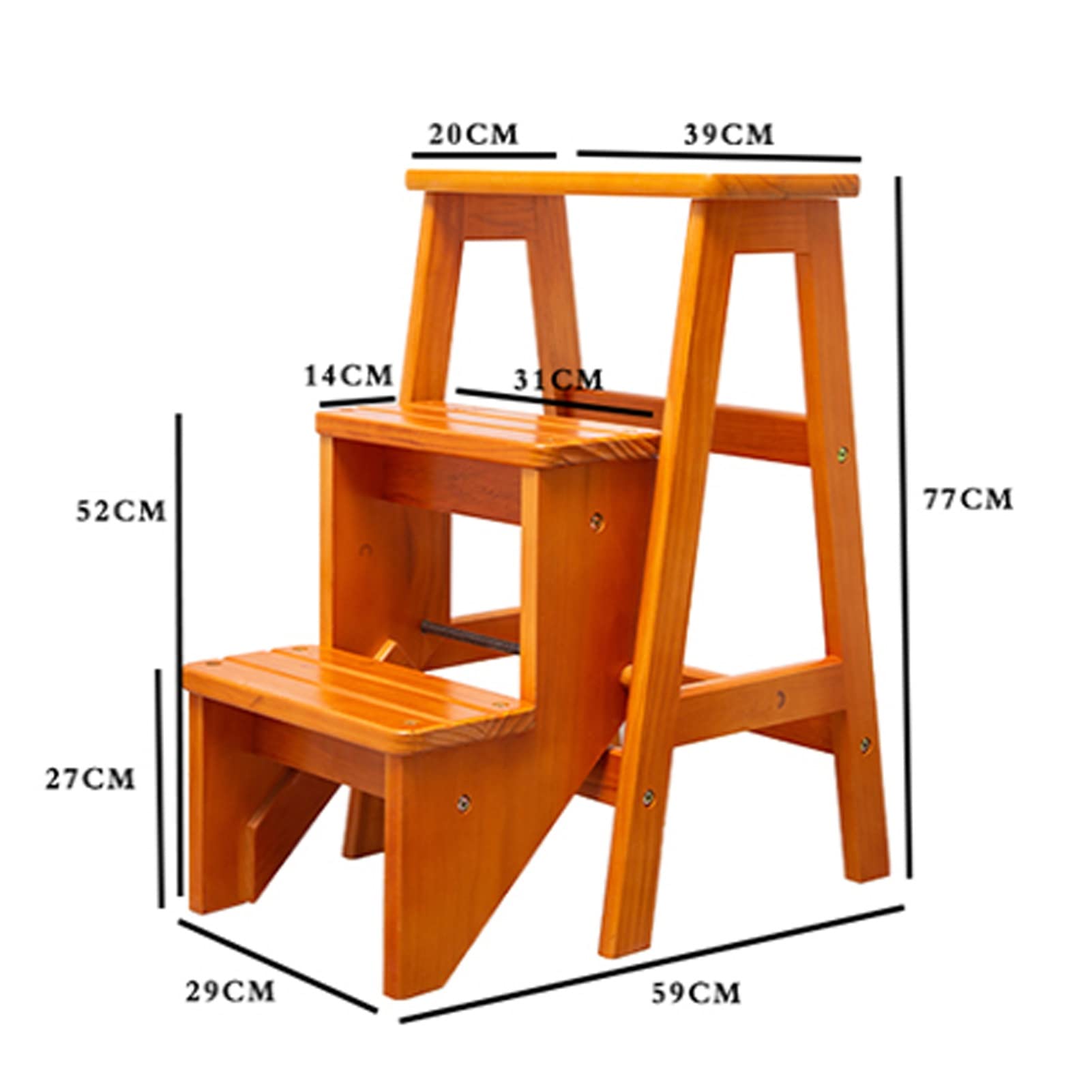 Passo Sgabello Scale Pieghevole Scaletta Gradini In Legno