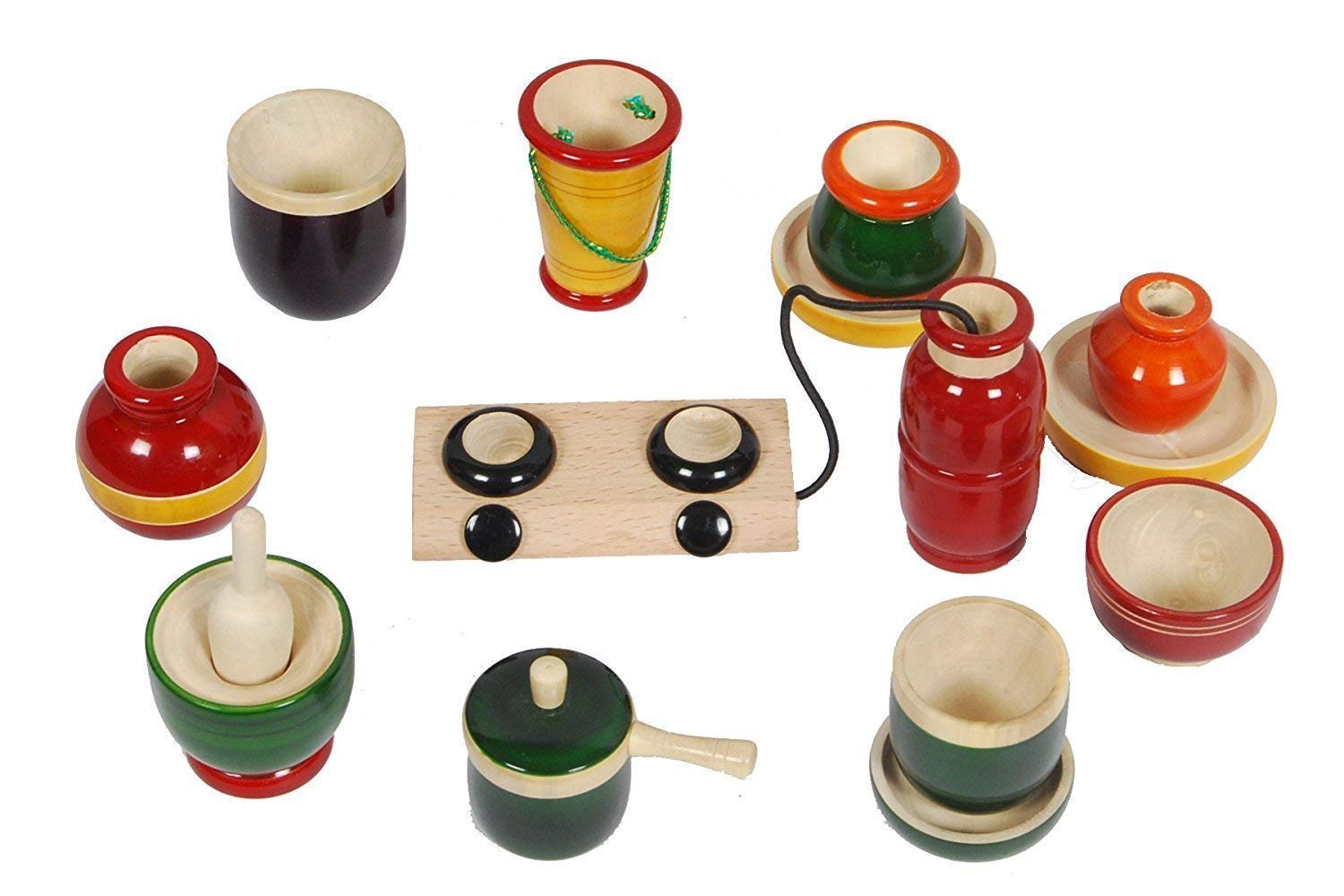 Neotea Wooden Miniature Kitchen Set for Kids 15PCS Multicolor Cooking Toy Eco-Friendly & Non-Toxic Handmade Includes Cylinder & Stove Traditional Pretend Play for Toddlers (2+ Years) (B0B4WJL3K1) Amazon Price History, Amazon Price Tracker