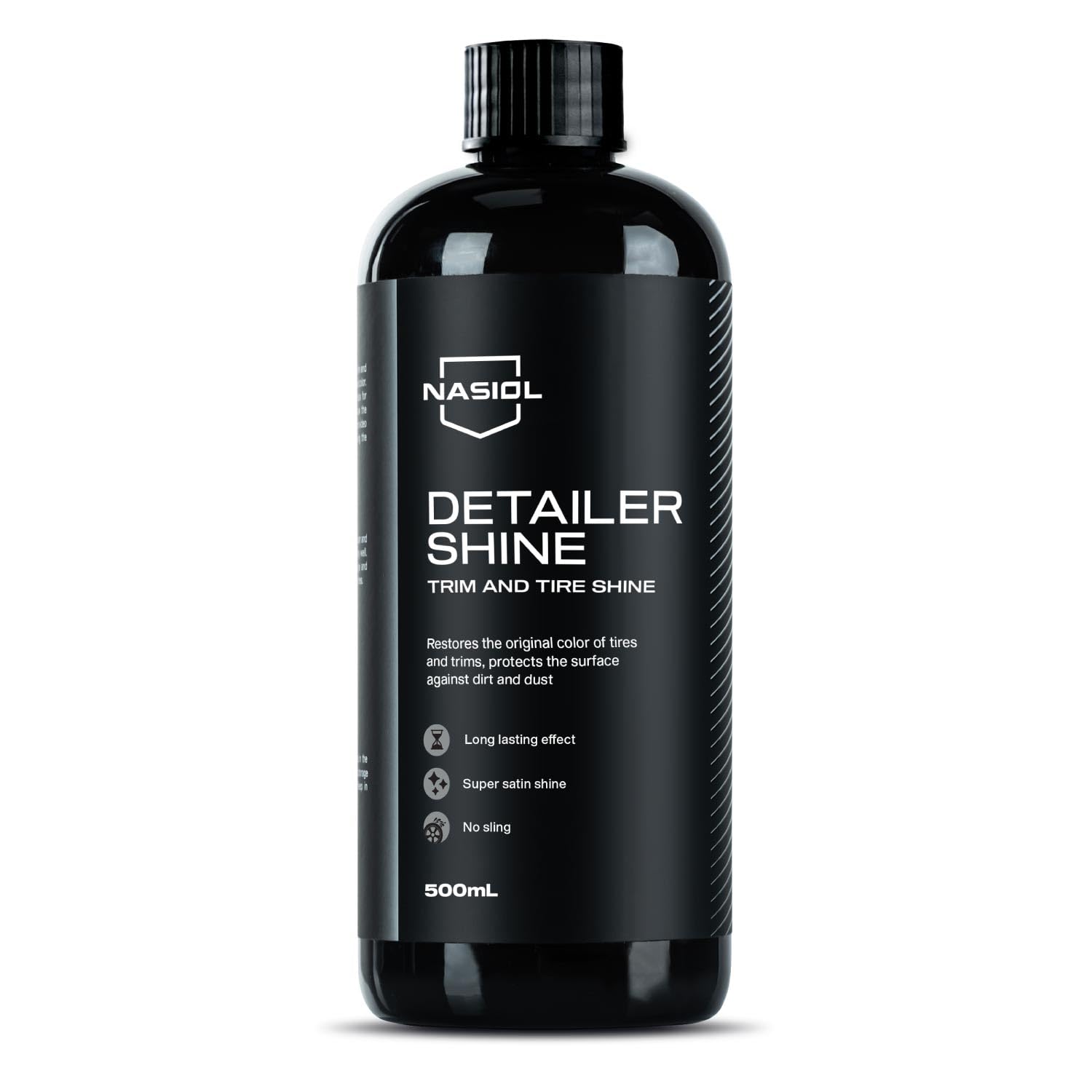 Nasiol DetailerShine Araç Trim ve Lastik Parlatıcı-500 mL-Araç Lastik, Trim, Tampon Bakımı, Detailing, Lastik, Tekerlek Parlatma