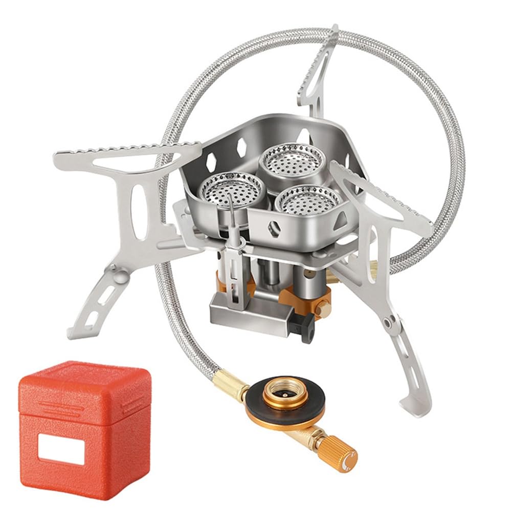 Réchaud à gaz portable à trois brûleurs robuste pour cuisson extérieure - 8