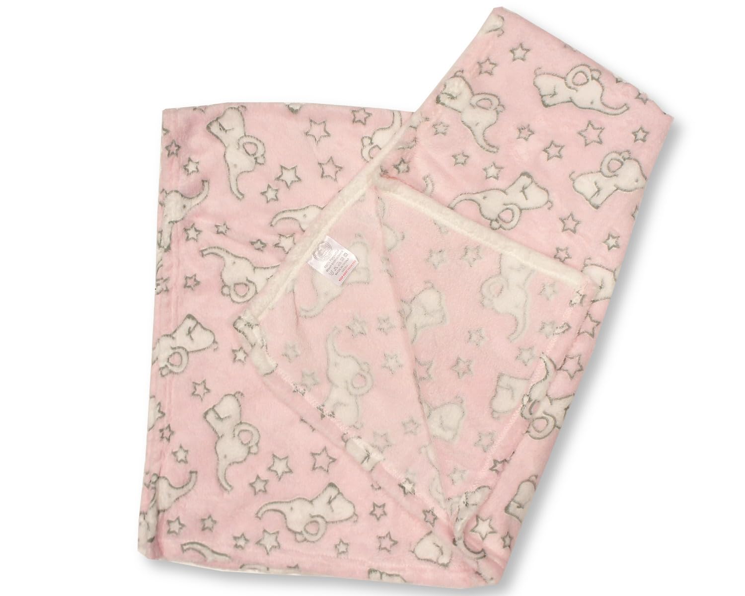 Baby Wrap Blanket - Elephant and Stars (Pink) - Image 4