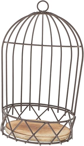 IMIKEYA 1 soporte de flores, candelabro, centros de mesa de boda para mesas, decoración de ceremonia de boda, jaula de pájaro, farol rústico,