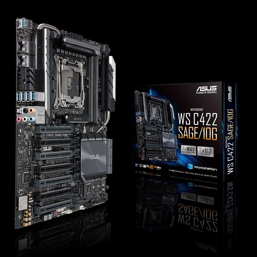 ASUS WS C422 SAGE/10G, Scheda Madre Intel, Slot DDR4, Nera