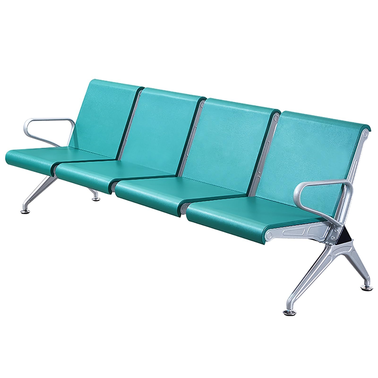 SaryEdge 4-Seat Bench with Armrests & Back, Office Reception Chairs, Comfortable Airport Seating for, Salons & Hairdressers - Durable & Stylish,