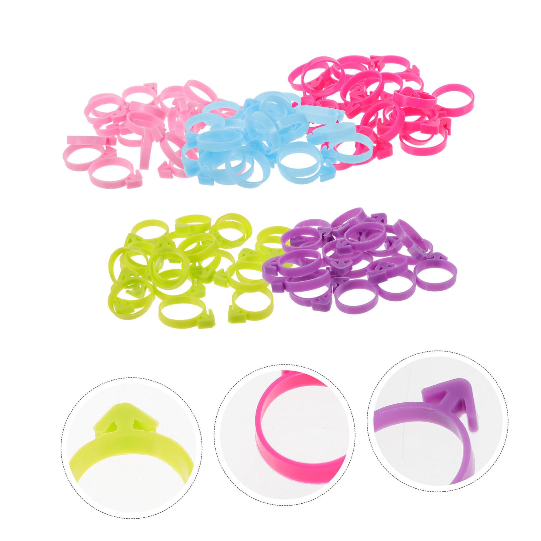 Cabilock 400piezas Clips para Bolsas De Pastelería Reutilizables Anillos De Sellado para Manga Pastelera De Repostería