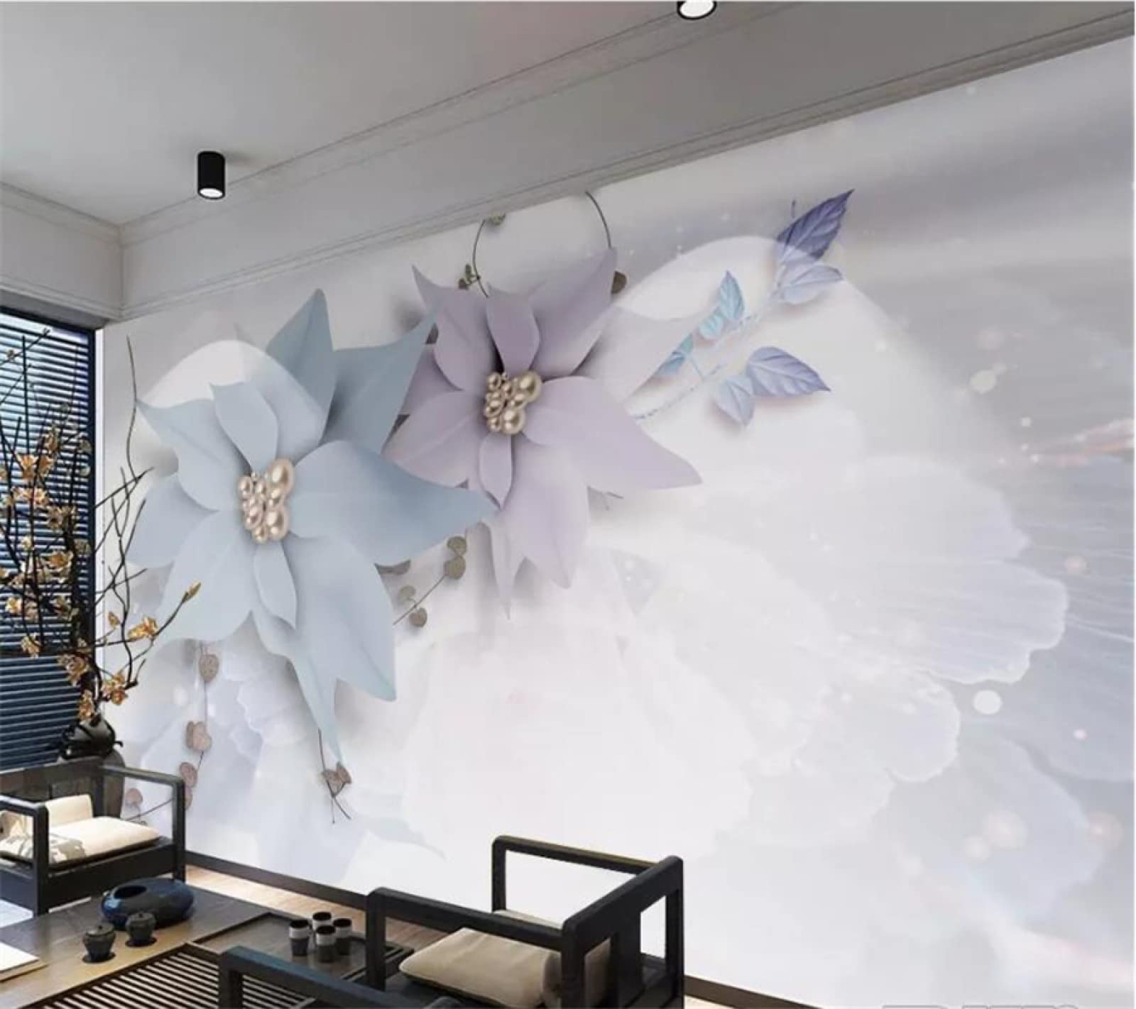 Tapeta ścienna kolorowa i kwiaty szer. 300 x wys. 210 cm 3D mural ścienny tapeta naklejki do salonu sypialni niesamoprzylepne