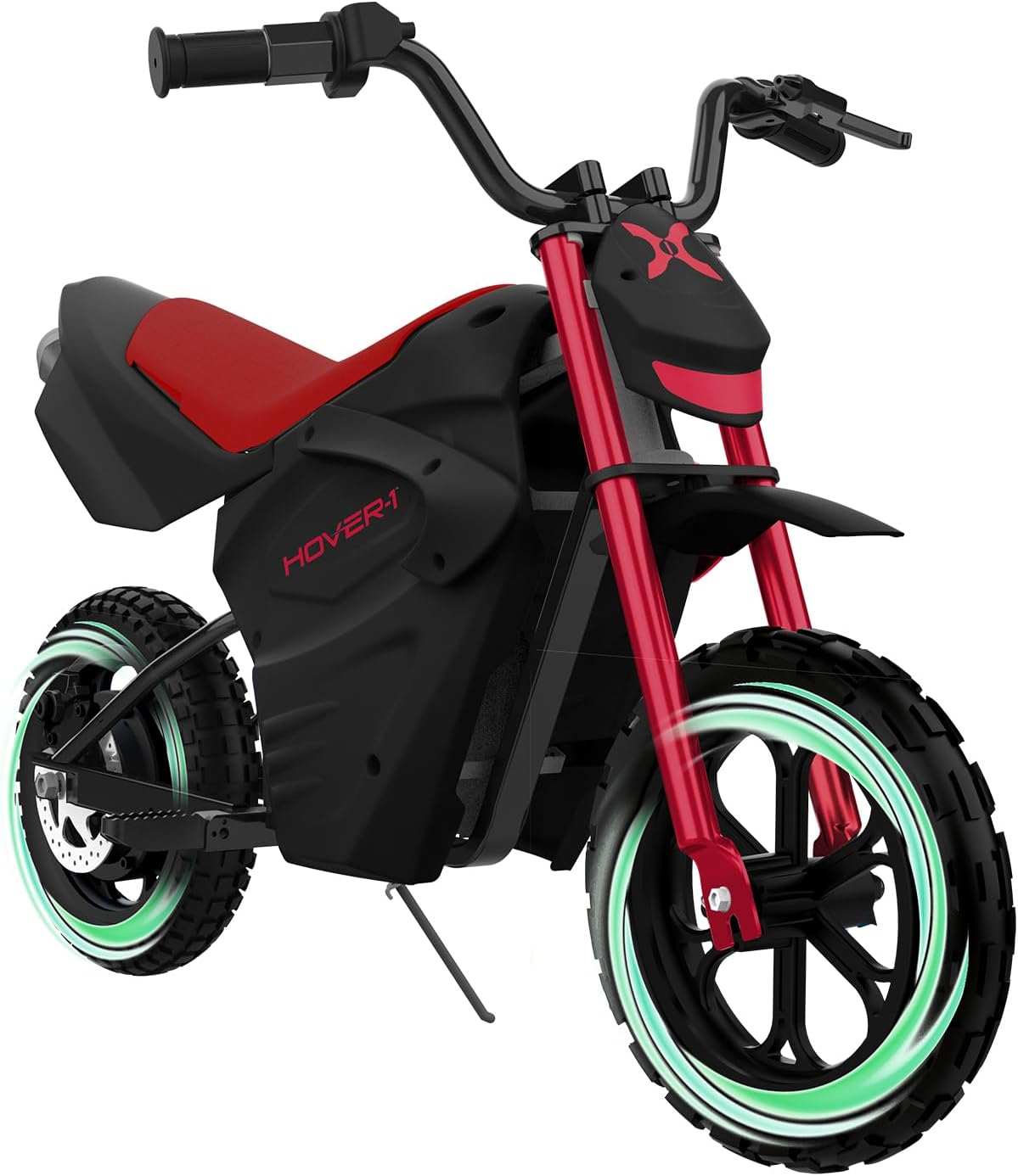 Hover-1 My First Dirt Bike for Kids - 300W Motor, 9MPH Max Speed, 9 Mile Range, 12” Off-Road Tires, 120LB Max Weight, Twist Grip Throttle & Rear Disc Brake Electric Dirt Bike for Kids Ages 5+ Years