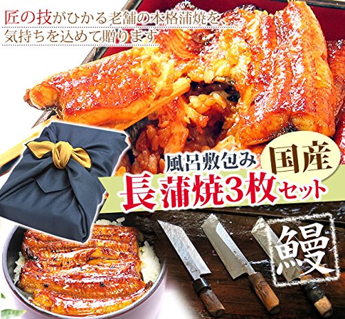 うなぎのたなか うなぎ 国産 蒲焼き 特大長蒲焼き 3本 (総重量540g~600g) の商品画像 1
