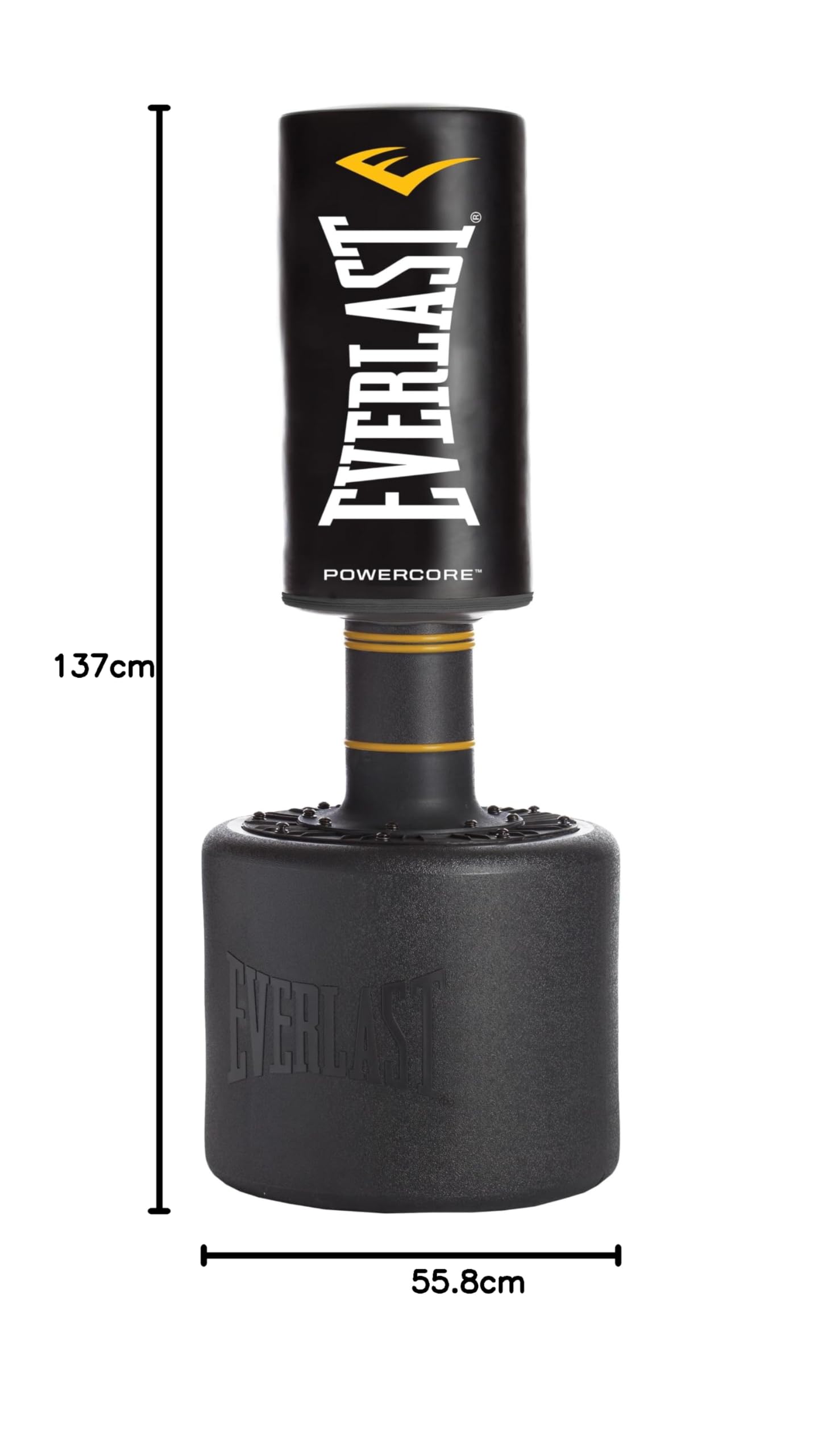 Everlast - Saco de Boxeo Independiente, Redondeado, Resistente, para Entrenamiento de Fitness
