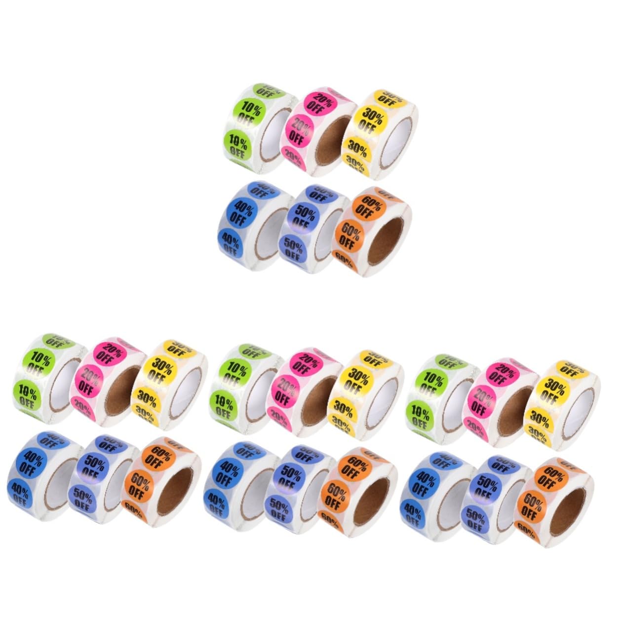 NUOBESTY 4 Set Grandi Adesivi Etichette Inventario Girare Adesivi Del Decalcomanie Per Lo Adesivo Del Del Supermercato Con Prezzi Carta Rivestita 6 * 4