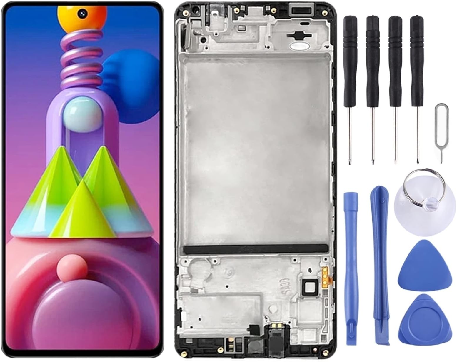 Cell Phone kit LCD Screen for Samsung Galaxy M51 SM-M515 Digitizer Full Assembly with Frame Screen Overall Assembly